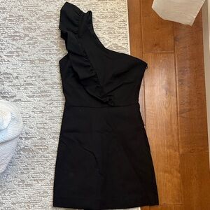 Zara Black One-Shoulder Romper